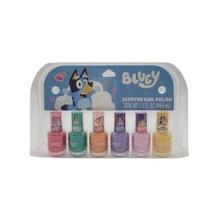 Bluey Scented Nail Polish Set 6 Pack Lychee Coconut Orange Lavender Honey NEW